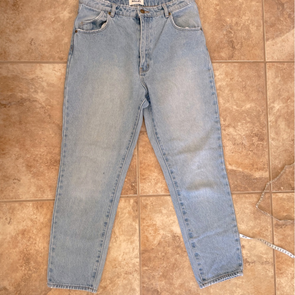 Rollas dusters high rise slim jeans